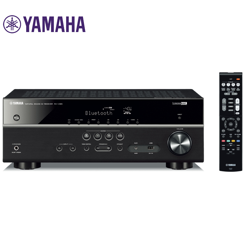 雅马哈(Yamaha)RX-V385+NS-PA41 音响 音箱 立柱式家庭影院5.1声道 AV功放音箱七件套装