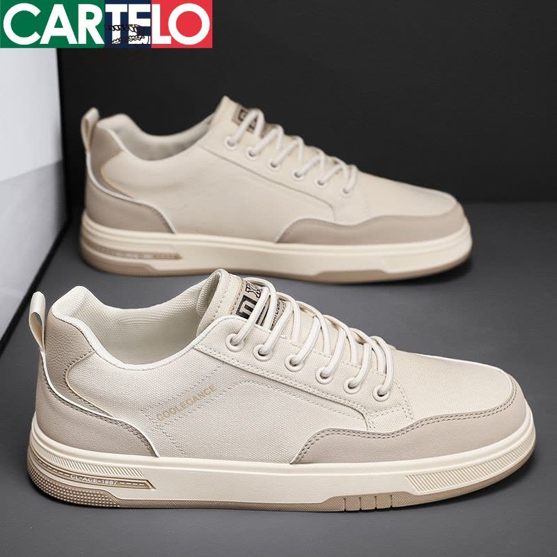 [线下专柜同款]卡帝乐鳄鱼(CARTELO)新款百搭男鞋板鞋帆布鞋休闲鞋图片
