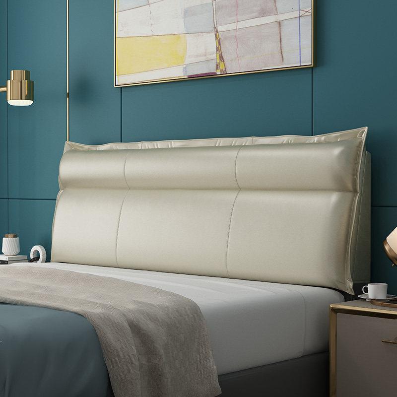 家柏饰(CORATED)床头靠垫靠枕大靠背床头板软包床头罩简约现代皮革榻榻米 香槟色 有床头180*60