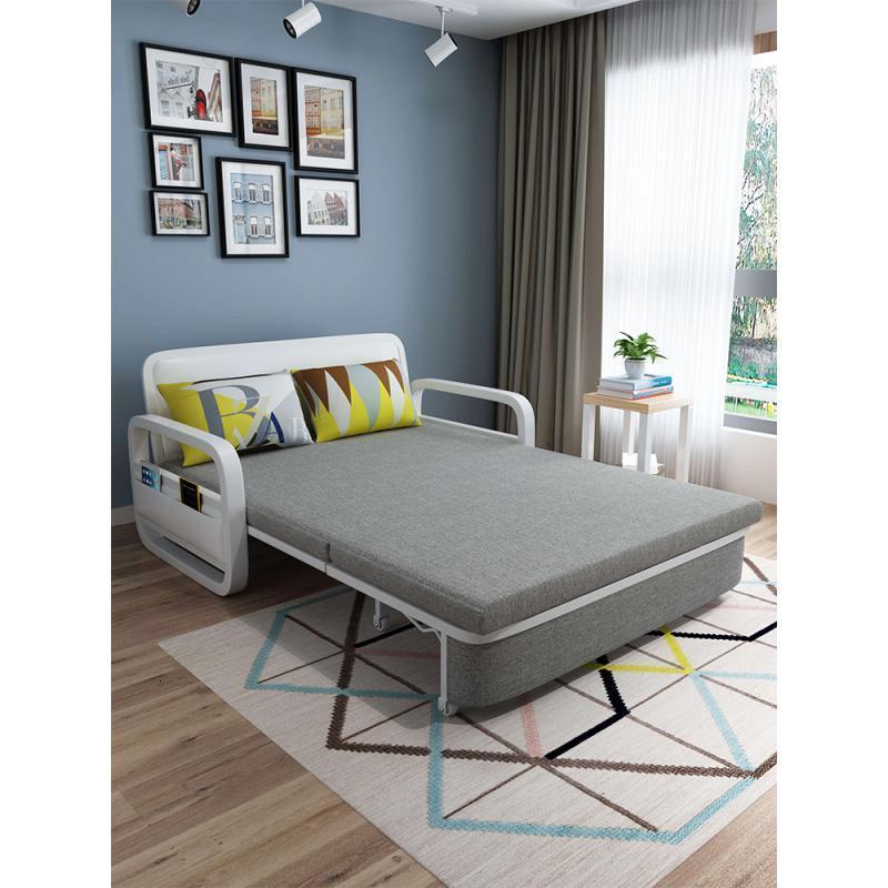 森美人坐睡两用床 多功能折叠书房小单人阳台伸缩床 沙发床小户型款