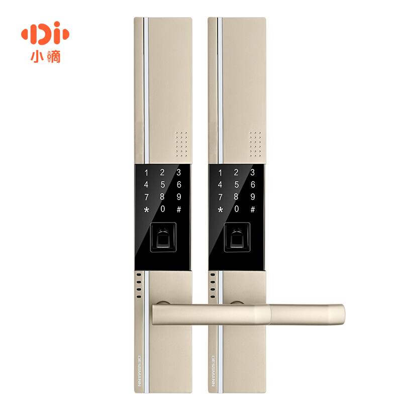 德施曼(DESSMANN)T7S Plus小嘀家用指纹锁 云智能锁电子锁指纹密码锁防盗门锁半导体指纹可联动APP颜色多选