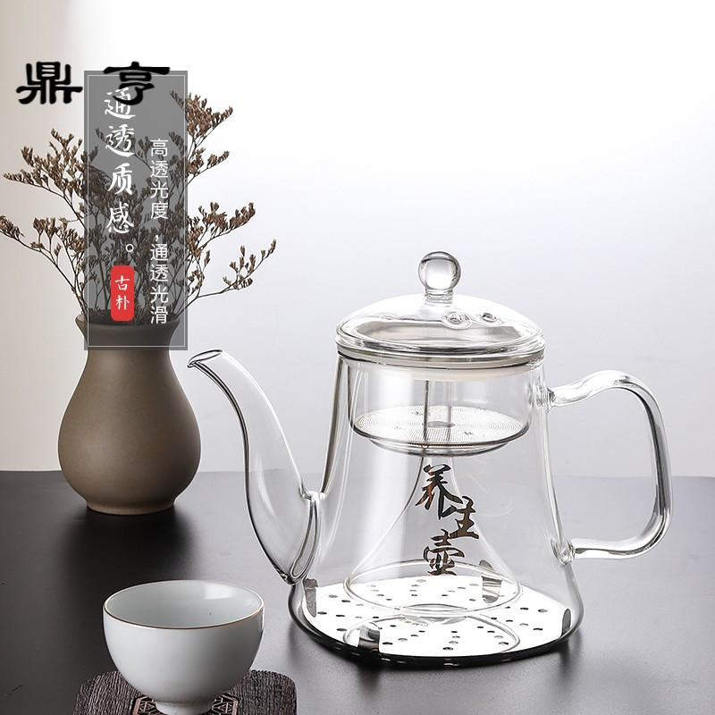 鼎亨电陶炉家用简约功夫茶具电磁炉烧水壶花茶煮茶器耐热玻璃茶壶