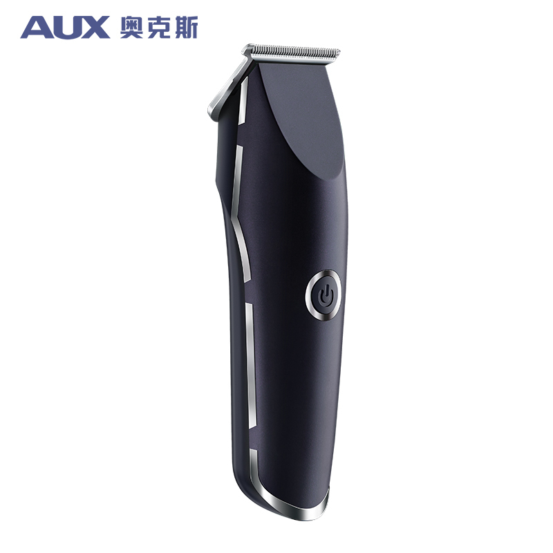 奥克斯 (AUX) 理发器 充插两用 电量提示 精钢刀头 家用剪发器复古油头推剪刻痕刻电推剪专业发廊电推子光头蓝色+套餐