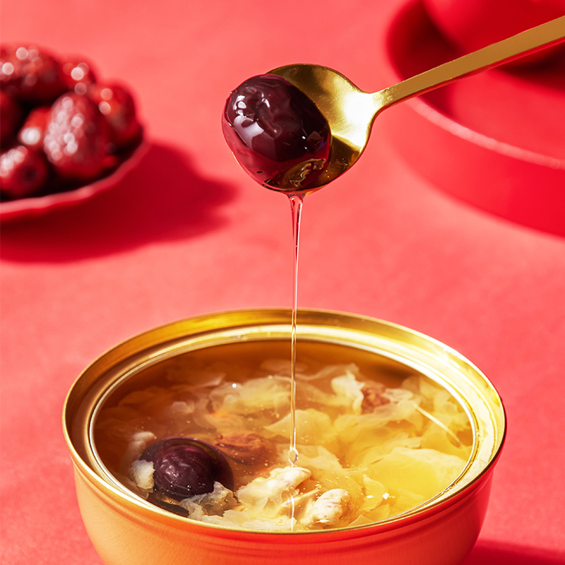 鲜品屋-1.2kg坚果红枣枸杞银耳羹营养慢炖软糯爽滑每碗坚持0添加高清大图