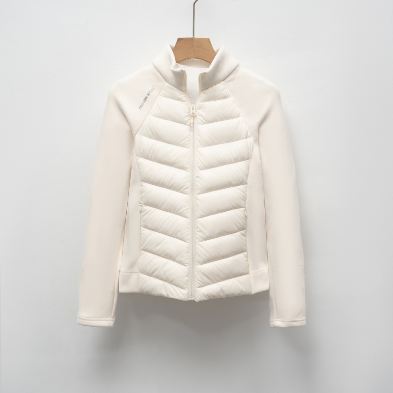 新羽绒服新国标90绒轻薄立领女瑜伽拼接纯色修身百搭运动风