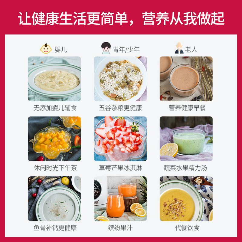 格丽思德国greenis FGR-8800真空破壁机家用全自动新款料理机进口 绿色高清大图