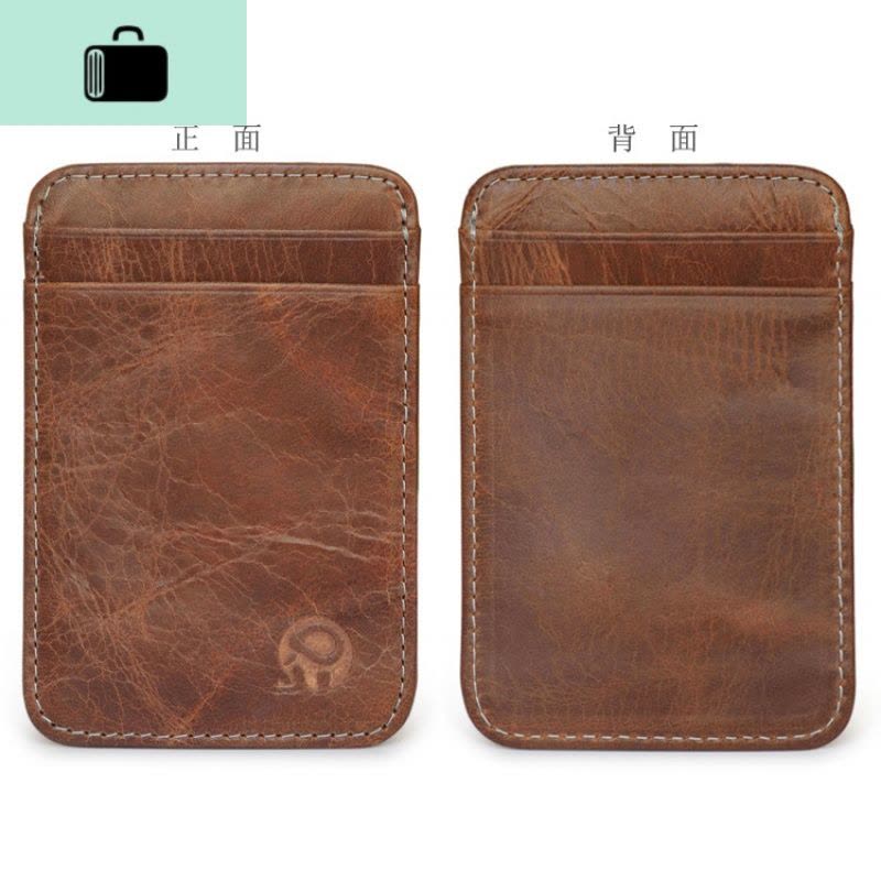 男士女士牛皮小卡包 信用卡套 头层牛皮 卡夹禁卡套 公交卡包NEW LAKE女士钱包/卡包图片