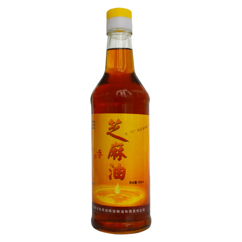 [中华特色]旌德馆 旌玉屏 同乐兄弟 芝麻油 450ml*1瓶 小磨香油黑芝麻油纯香芝麻油 凉拌调味烹饪火锅 华东