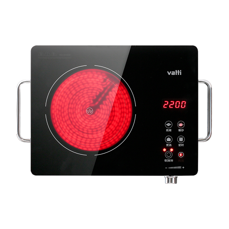 华帝(vatti) 2200W电陶炉 触控式升级款电磁炉 微电脑智能光波红外炉 家用不挑锅 无高频辐射 6档微晶面板