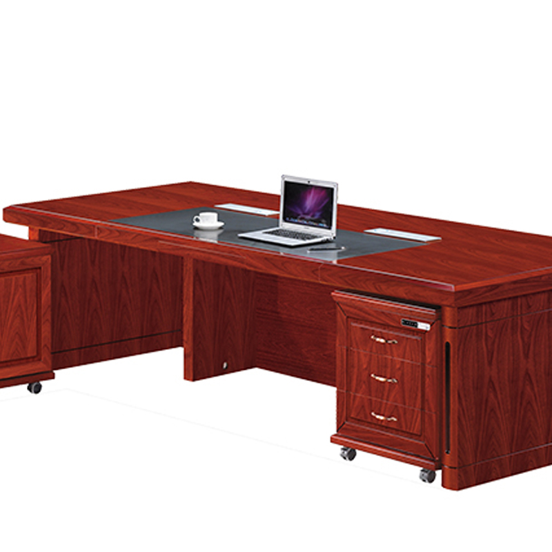 中豫鑫泽 ZYXZ4052203 油漆家具老板桌大班台办公桌主管经理桌含副柜 3.2米高清大图