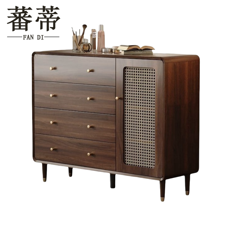 蕃蒂矮柜一门大四抽台高清大图