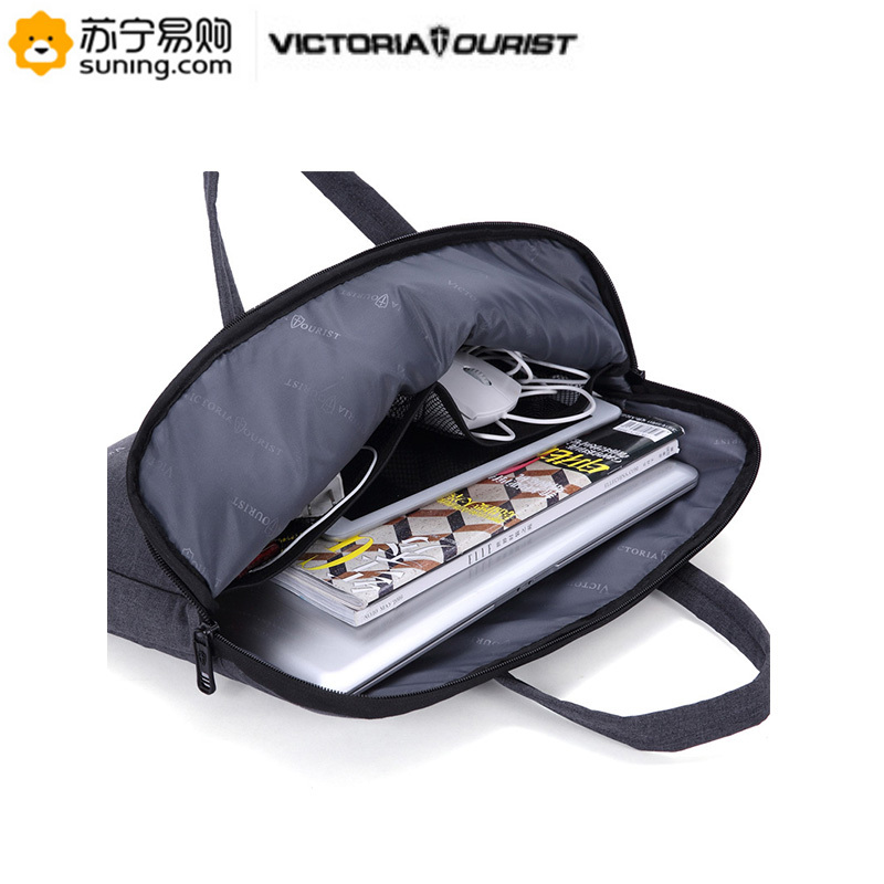 维多利亚旅行者 VICTORIATOURIST 手提电脑包15.6英寸防水笔记本电脑包内胆包V7015大版电脑数码包灰色