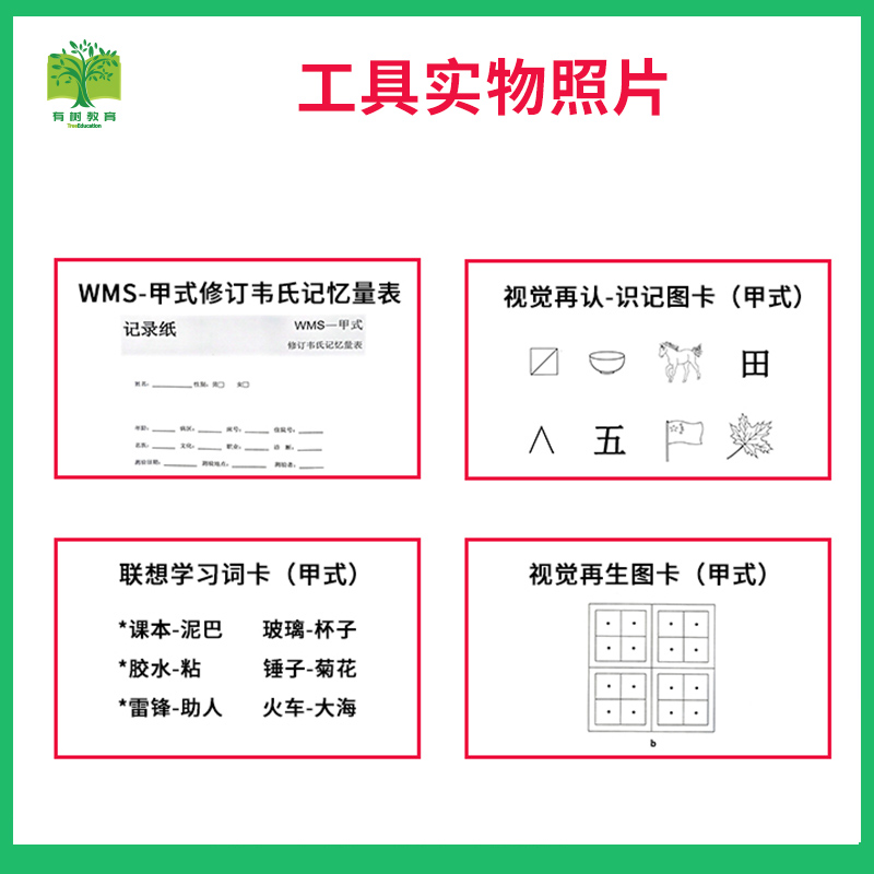 有树 YSXL-WMS-RC01 韦氏记忆量表评估工具箱专业版早教教具高清大图