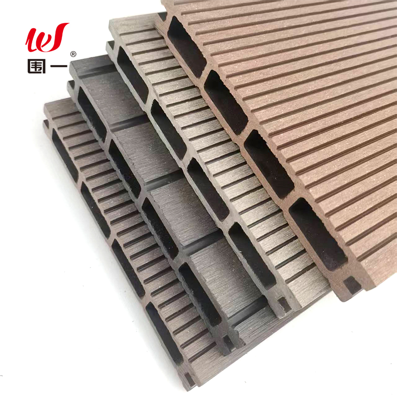 围一 塑木地板 条纹方孔HK-4000MM 平方米高清大图