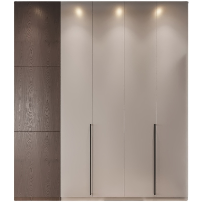 全屋定制衣柜整体卧室衣帽间实木复古到顶肤感订柜子组合