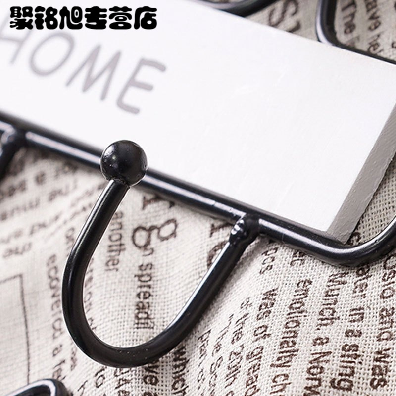 实木铁艺装饰挂钩日式家居口衣帽钥匙小号挂架杂物厨房墙壁多款多色多功能家装主材厨卫五金挂件厨房挂架