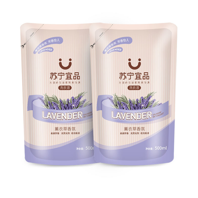 苏宁宜品薰衣草500ML袋装洗衣液高清大图