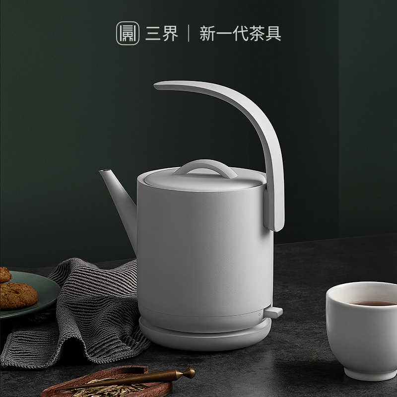 [苏宁自营]三界茶具 D1-Q电热水壶烧水壶家用 煮茶壶随手泡茶专用 不锈钢煮茶壶 750ml