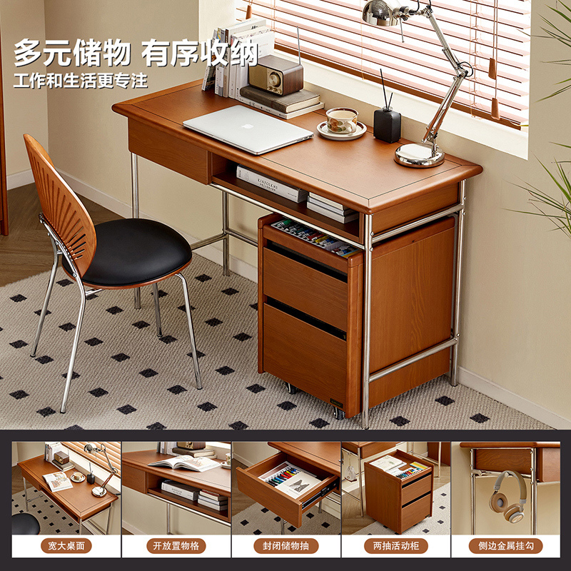 全友家居中古风书柜带玻璃门客厅展示柜书房储物收纳立柜高清大图