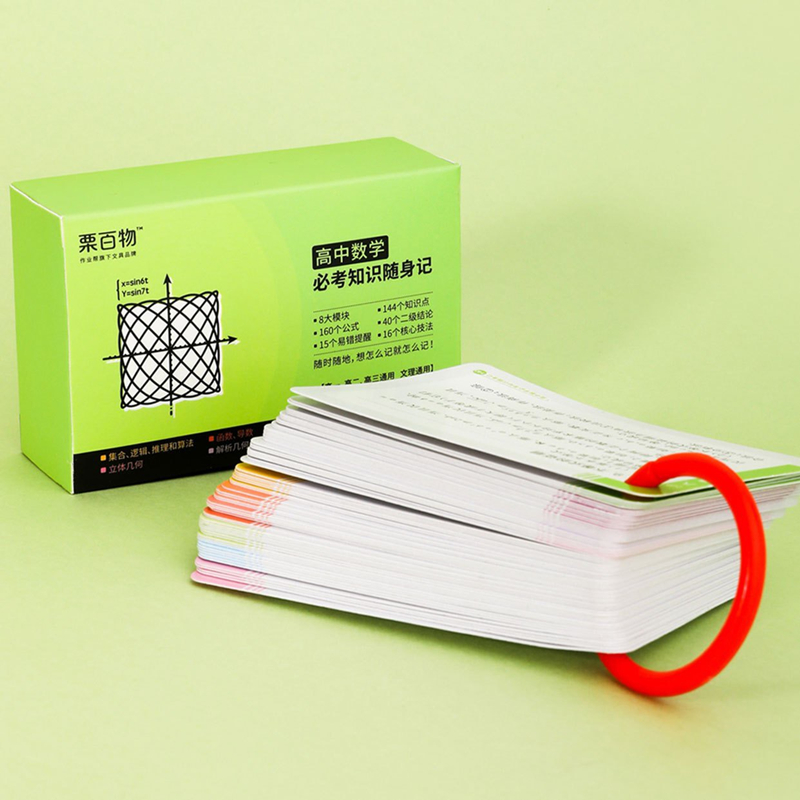 [正版]作业帮高中数学必考知识随身记 数学手卡 高中一二三文理通用 8大模块144个知识点160个公式40个二级结论1高清大图