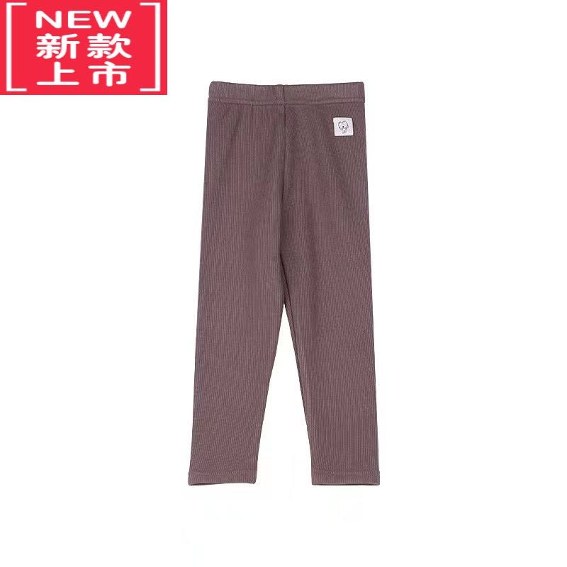 可莉允tangyuan妈儿童复合一体牛奶蛋白绒打底裤女童加绒小狗修身保暖童保暖裤图片