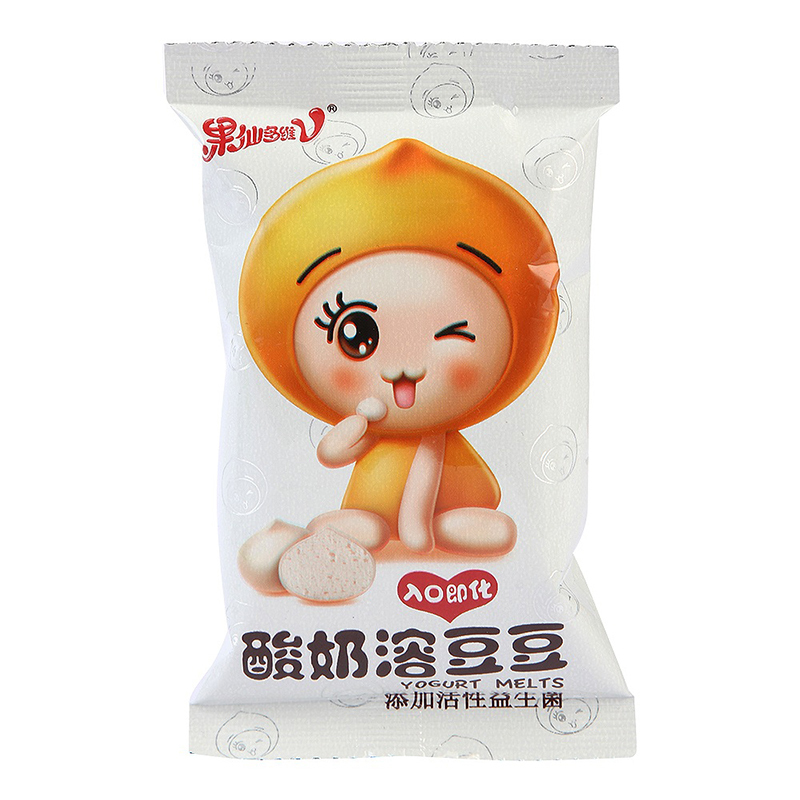 果仙多维V 儿童零食酸奶溶豆豆儿童奶豆小馒头原味8.8g