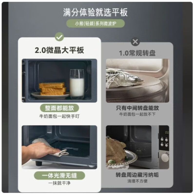 小熊(Bear)微波炉智能触控速热饭转盘式烤箱一体家用2020升微波炉 WBL-A20R3