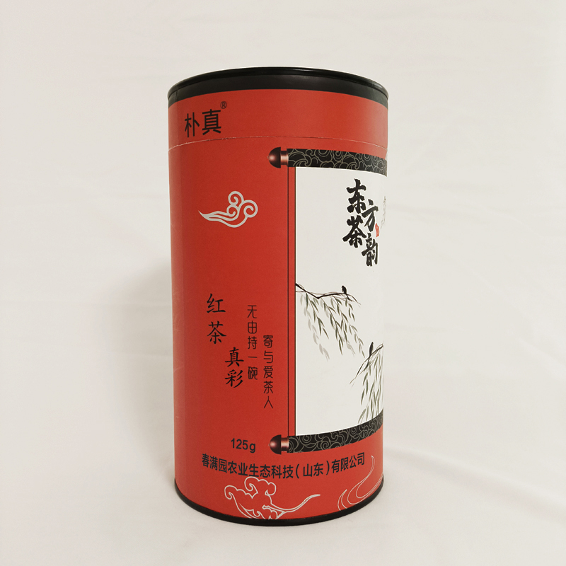 朴真红茶真彩125g 桶