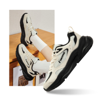 361°女鞋运动鞋女新款网面透气休闲鞋轻便潮流老爹鞋鞋子 莲子白/曜石黑 38码