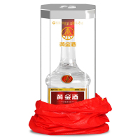 黄金酒 喜福荟 45度 500ML 水晶装 单瓶装盒装