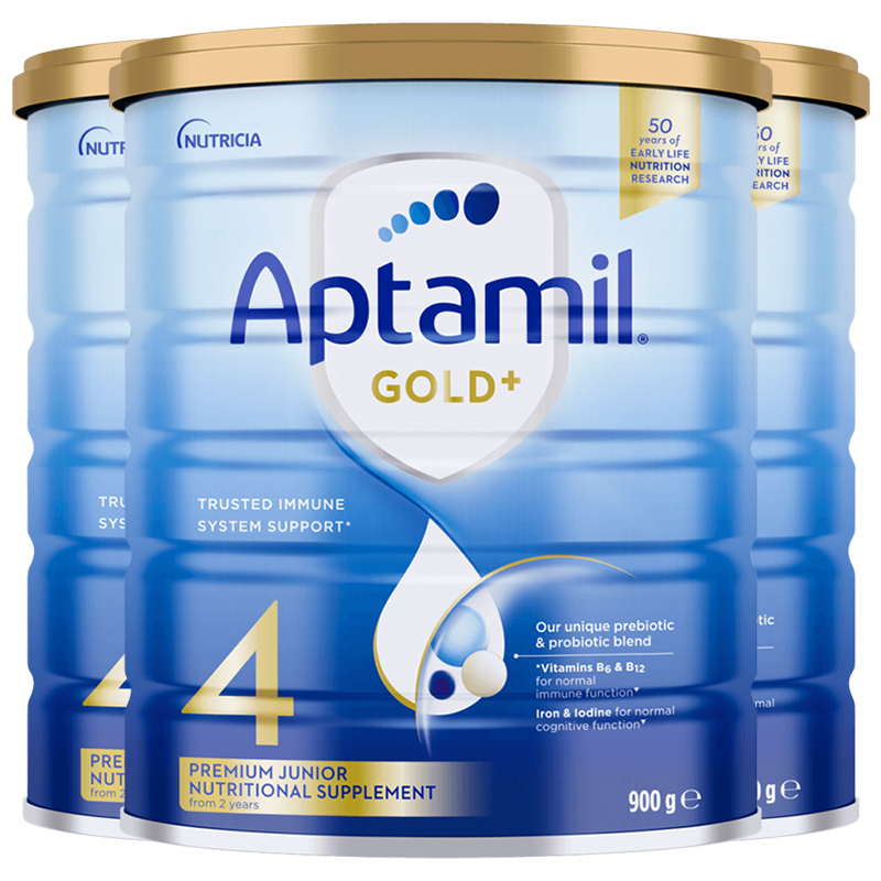 [3罐装]Aptamil澳洲原装进口爱他美金装4段2岁以上婴幼儿配方奶粉900g