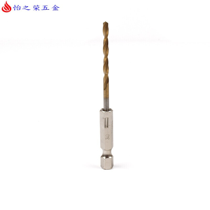 六角柄麻花钻头镀钛13PC风批组套高速钢电动螺丝刀麻花钻头 六角柄钻头(3.0mm)