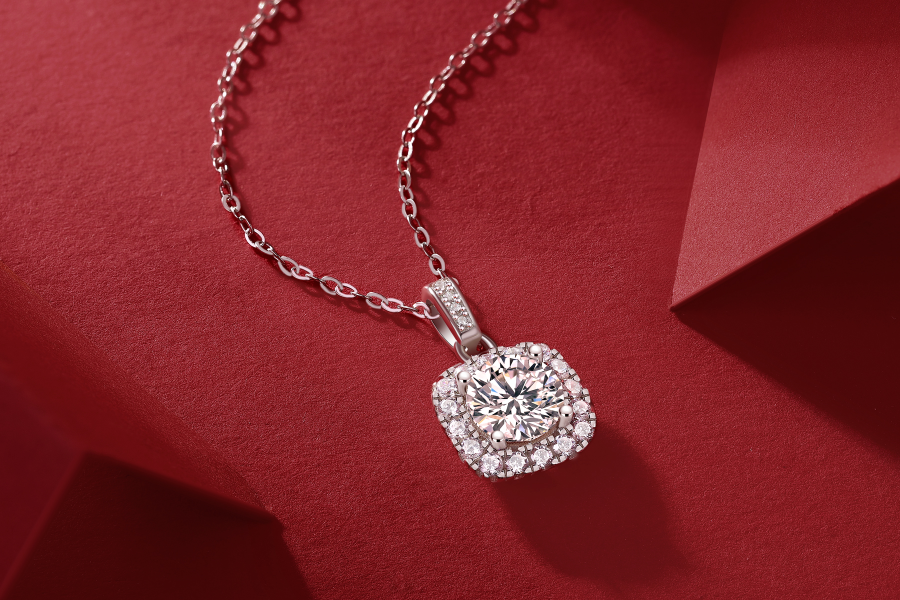 玖钻珠宝女士经典复古项链玖钻镶嵌复古送恋人优雅设计高清大图