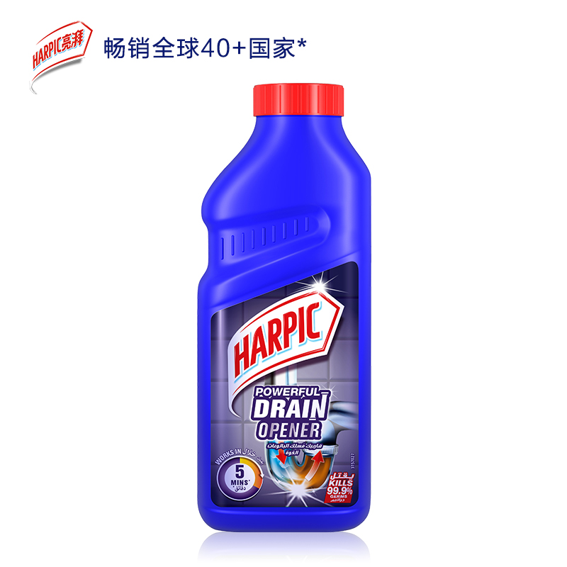 HARPIC亮湃管道疏通剂500ml速通下水道强力溶解堵塞头发除臭味马桶厨房高清大图