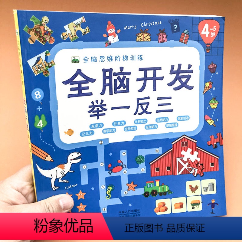 [正版] 全脑开发举一反三 4-5岁 全脑思维阶梯训练 提升孩子的 观察力 注意力 分类能力 语言能力 记忆力 儿童智
