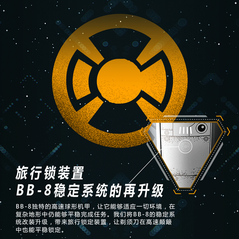 飞利浦(Philips)电动剃须刀SW5700 星战系列BB-8版 旋转式三刀头充电刮胡刀剃须刀 全身水洗 1小时快充