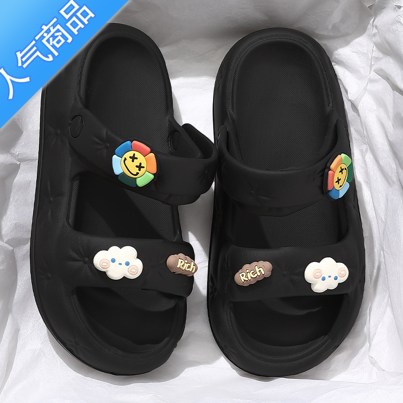 SUNTEK踩屎感拖鞋女士夏季外穿防滑网红2023年新款沙滩厚底两穿凉鞋女款高清大图