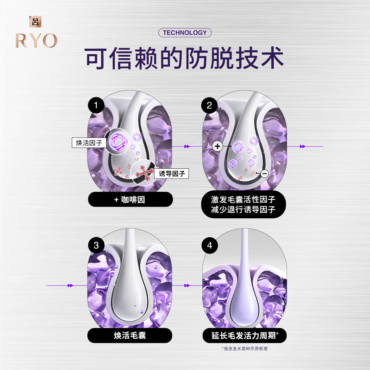 吕(Ryo)紫吕洗发水 防脱发固发 控油去屑洗发露 400ml高清大图