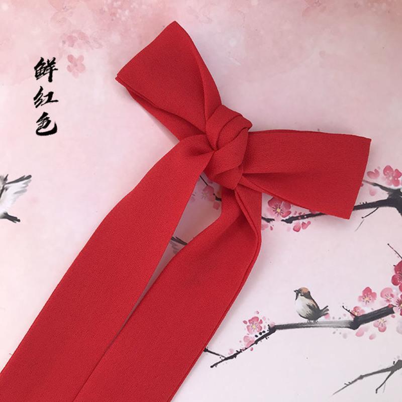 古装汉服发带雪纺发带古风抹额发带厂家直销批发零售宽度3厘米酒红色3