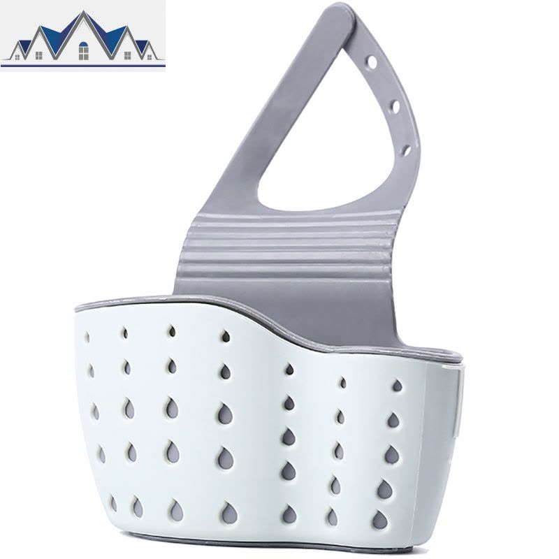 厨房水沥水篮挂袋水龙头海绵置物架洗菜洗碗水池免打孔收纳挂篮 三维工匠图片