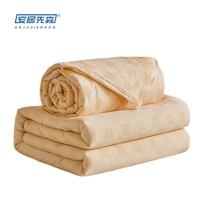 安居先森ANJU260208冬春两用子母被两用全棉面料A类 150*200cm 1件/条(计价单位:条) 黄色高清大图
