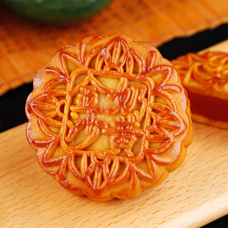 上海冠生园月饼80克5个装上等豆沙馅广式月饼小包装中秋节礼物月饼