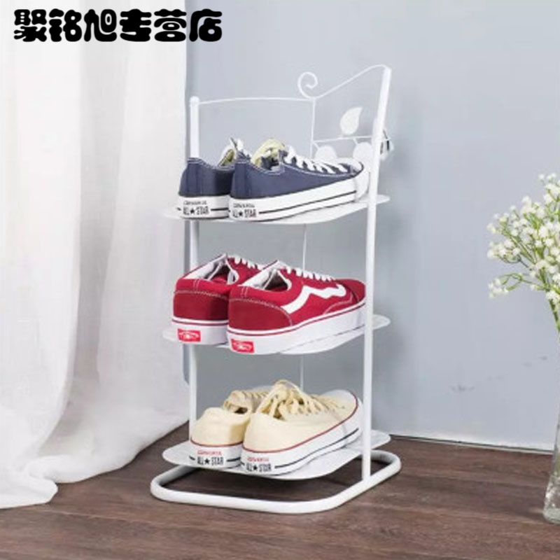 现代纯色创意铁艺鞋架家用多层简易小鞋柜宿舍防尘经济型收纳拖鞋架子简约时尚家居家用生活日用多功能设计收纳用品金属工艺鞋架