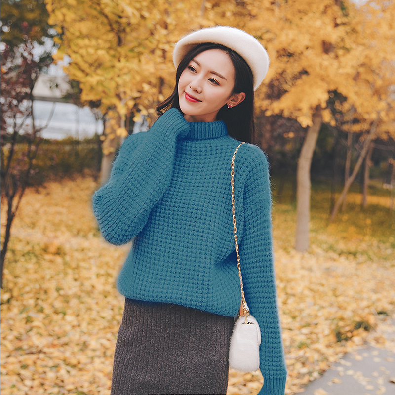 18针织时尚秋季新款毛衣套装女冬两件套裙长裙女学生冬针织