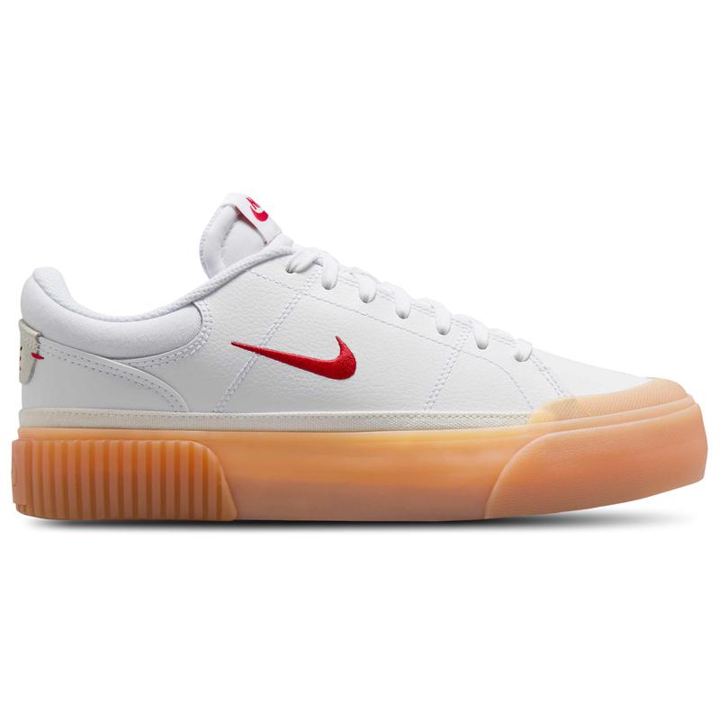 耐克(NIKE)经典复刻平台缓震休闲运动女鞋街潮百搭室内训练鞋 White/University_Red 40.5