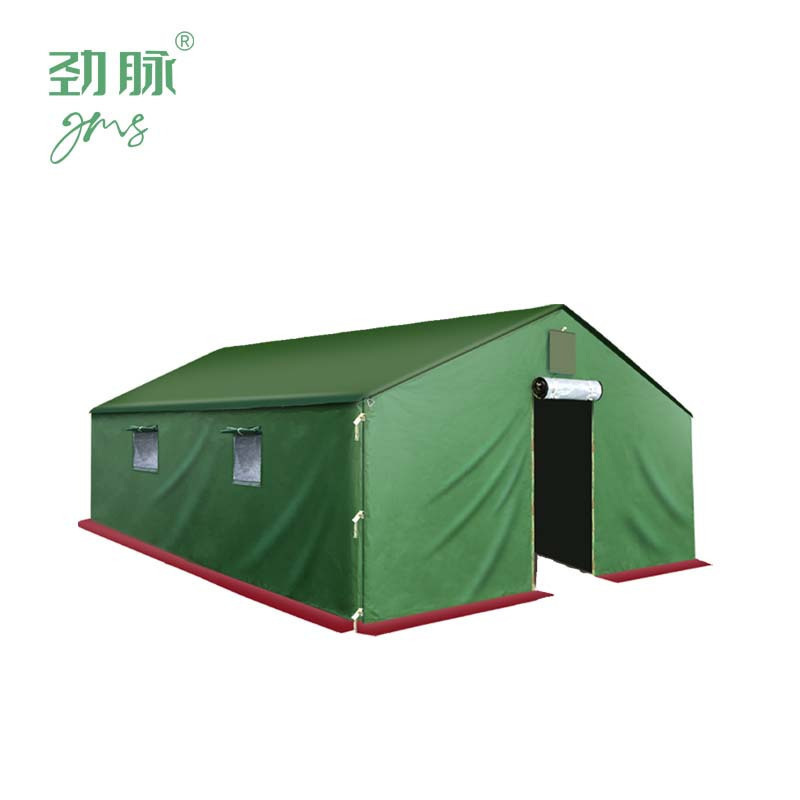 劲脉 户外工地帐篷 帆布地梁款-4.5*10 顶高清大图