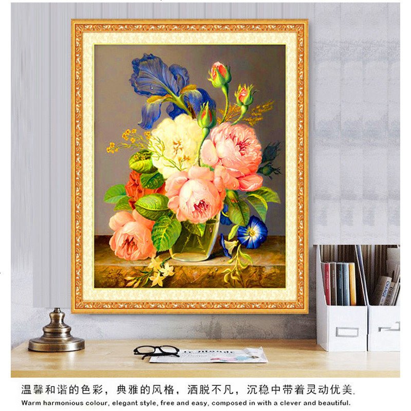 新款钻石画2018欧式卧室娇艳欲滴5D满钻点粘砖石秀钻贴十字绣2017