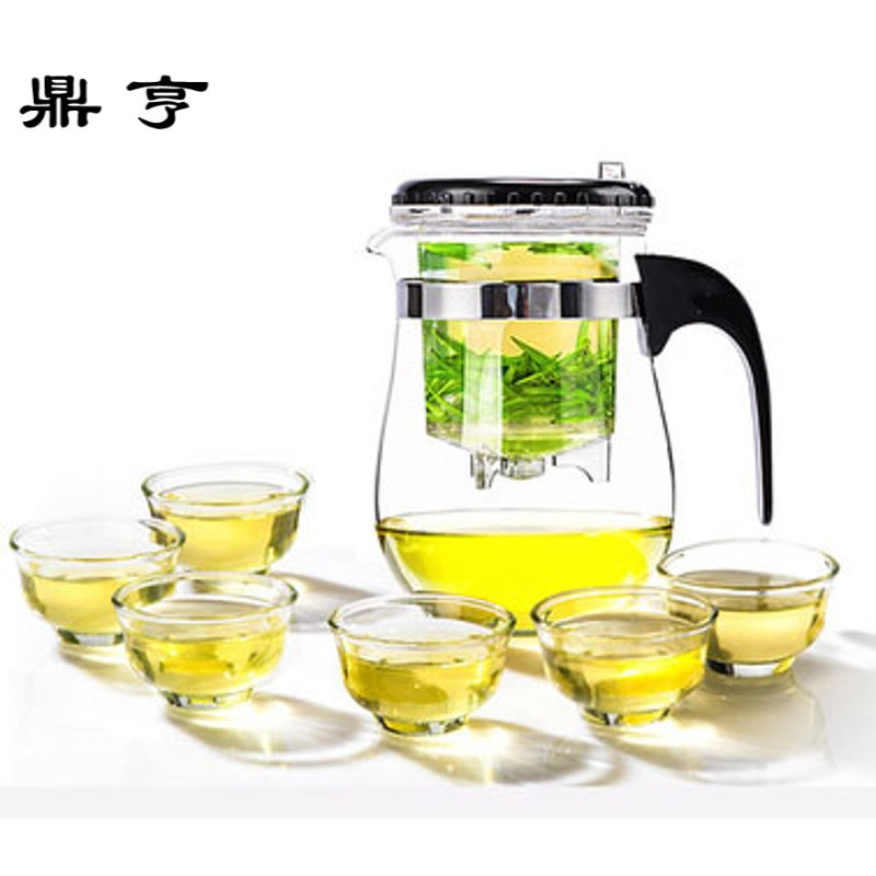 鼎亨飘逸杯泡茶壶便携家用冲泡器过滤按压式全玻璃茶具办公室