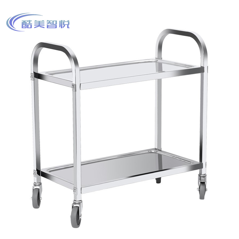 酷美智悦 不锈钢双层餐车950*490*930mm KM-BH545 台高清大图