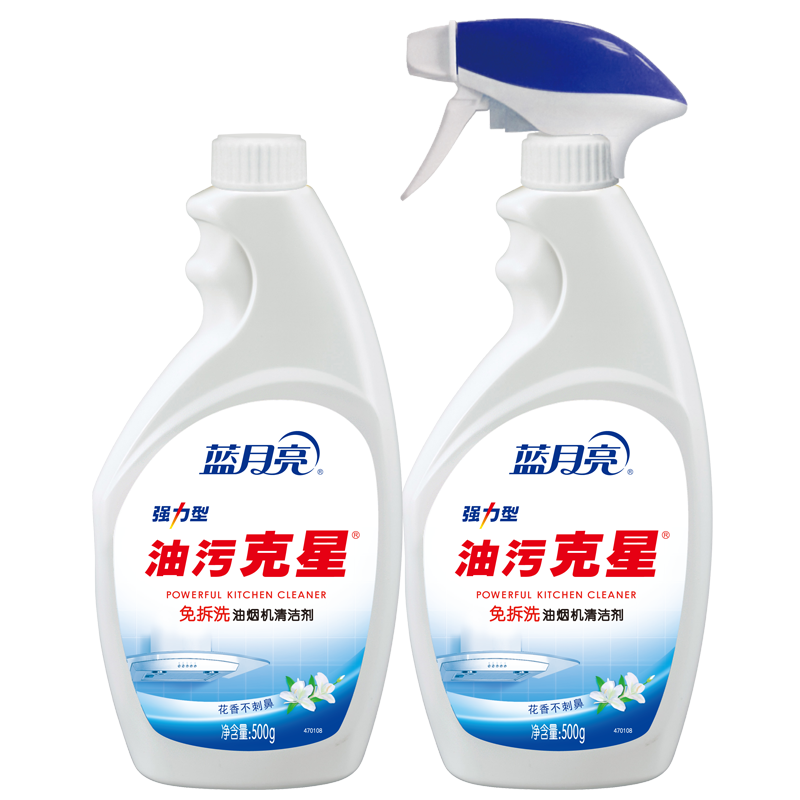 蓝月亮 厨卫组合:茶清1kg+强力油污克星500g(瓶+瓶补)+卫诺罗兰洁厕液500g 81000443高清大图